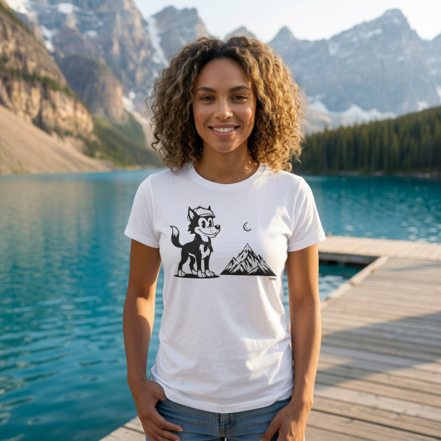 Retro Wolf Graphic T-Shirt | Unisex 90s Cartoon Streetwear & Indie Aesthetic Tee