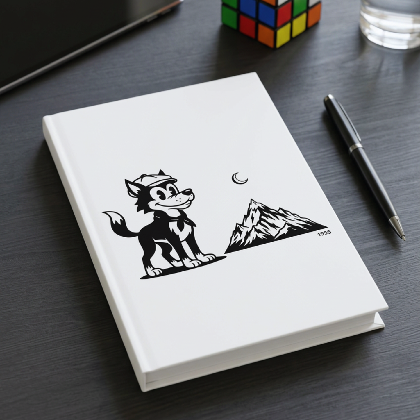 Retro Wolf Hardcover Journal (Blank Pages) | Vintage Cartoon Notebook for Writing, Ideas & Creative Expression