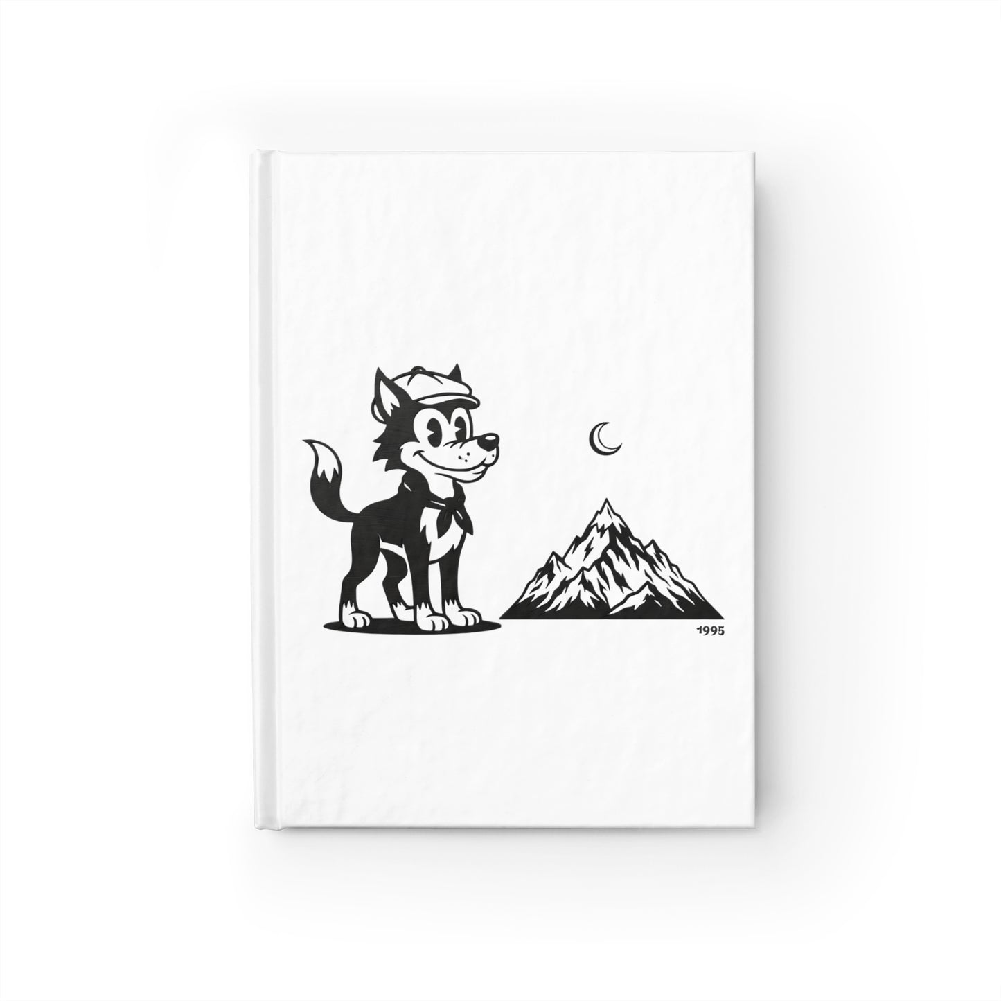Retro Wolf Hardcover Journal (Blank Pages) | Vintage Cartoon Notebook for Writing, Ideas & Creative Expression
