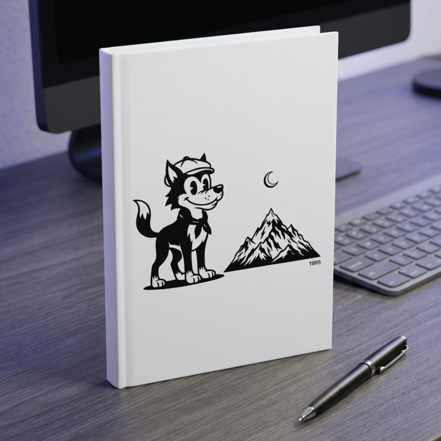 Retro Wolf Hardcover Journal (Blank Pages) | Vintage Cartoon Notebook for Writing, Ideas & Creative Expression