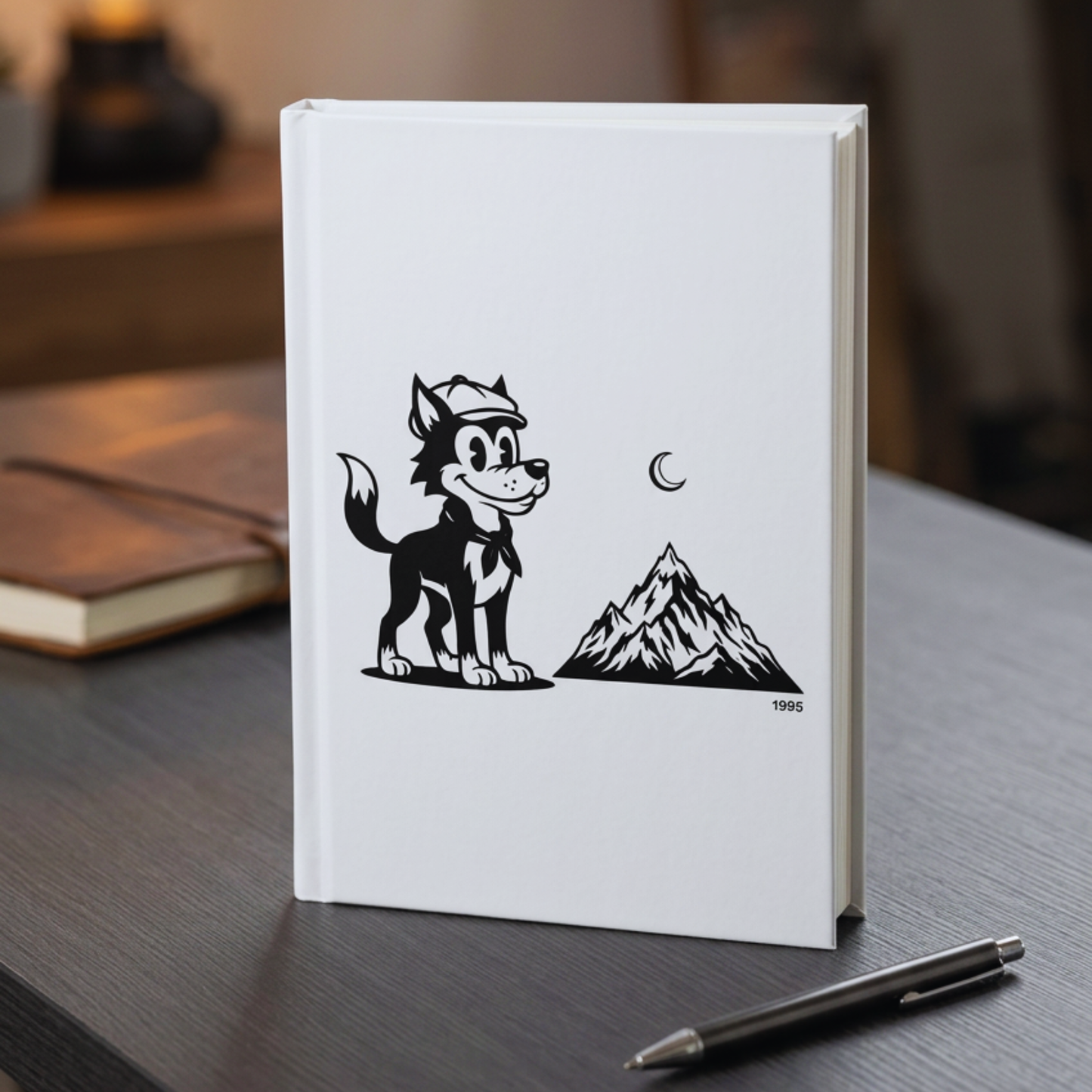 Retro Wolf Hardcover Journal (Blank Pages) | Vintage Cartoon Notebook for Writing, Ideas & Creative Expression