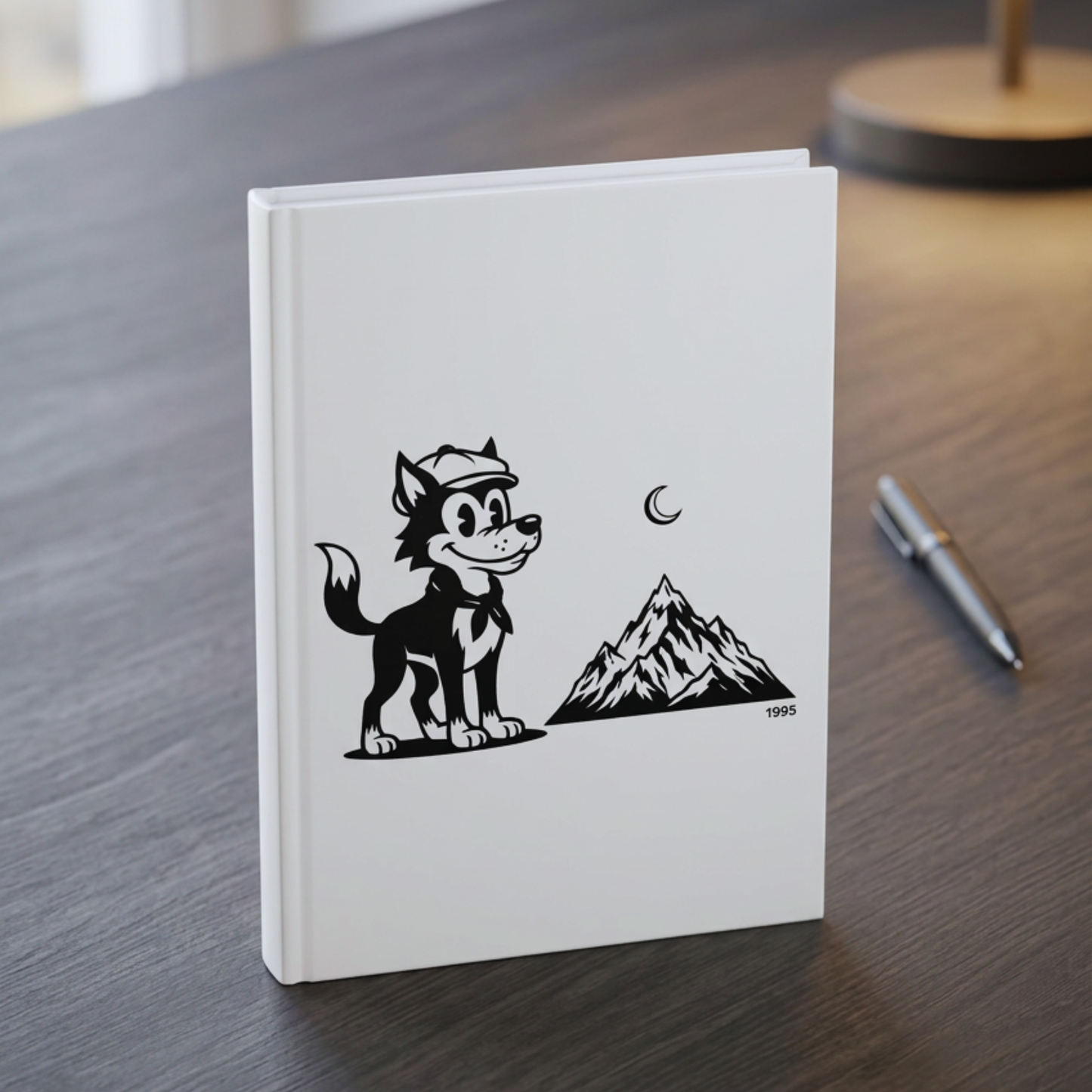 Retro Wolf Hardcover Journal (Blank Pages) | Vintage Cartoon Notebook for Writing, Ideas & Creative Expression