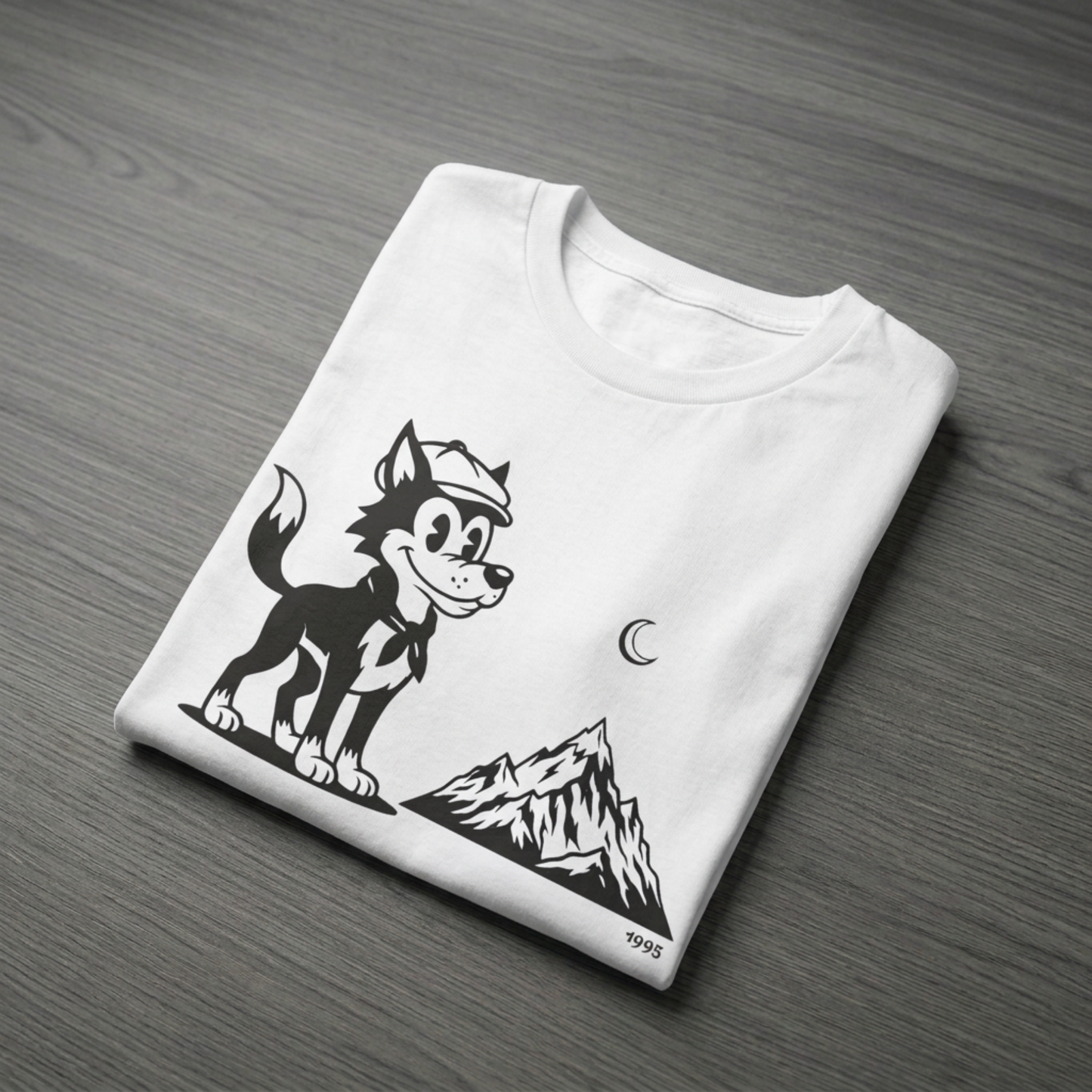 Retro Wolf Graphic T-Shirt | Unisex 90s Cartoon Streetwear & Indie Aesthetic Tee