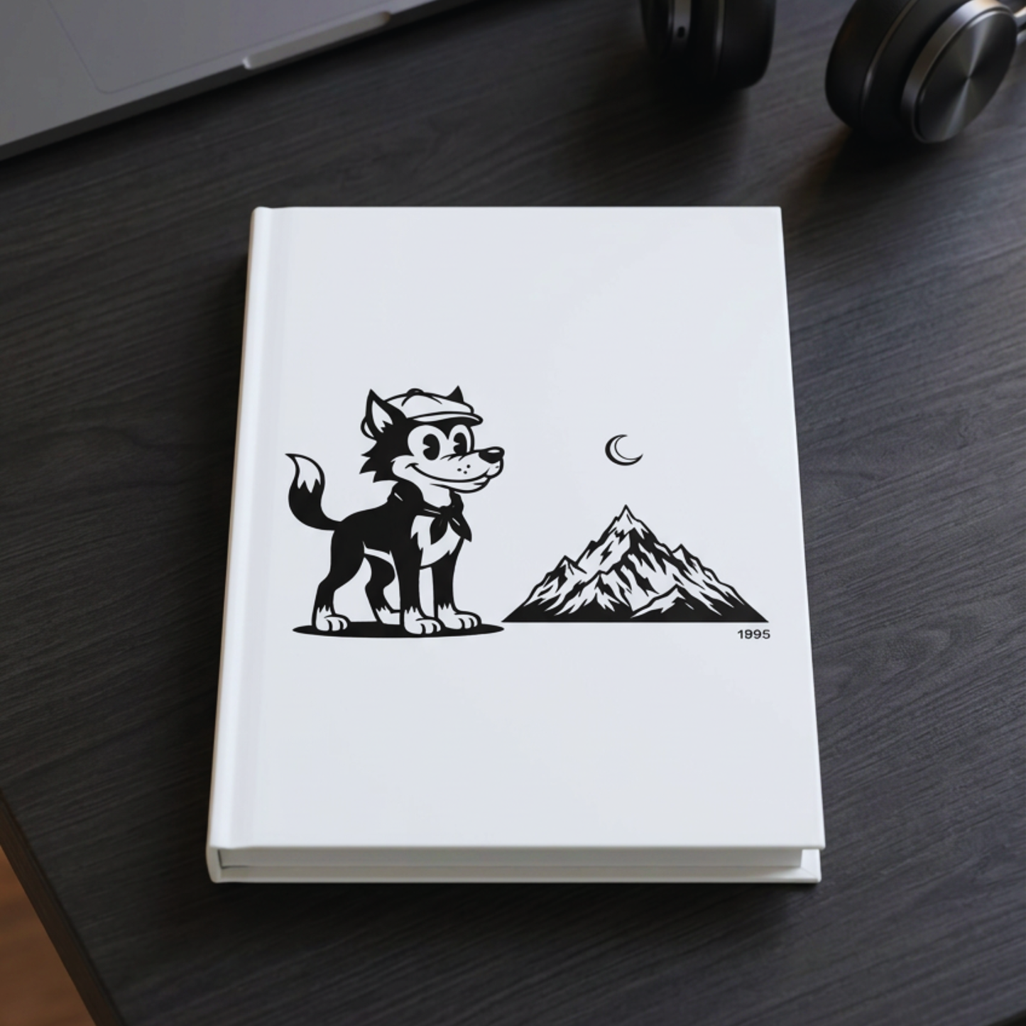 Retro Wolf Hardcover Journal (Blank Pages) | Vintage Cartoon Notebook for Writing, Ideas & Creative Expression