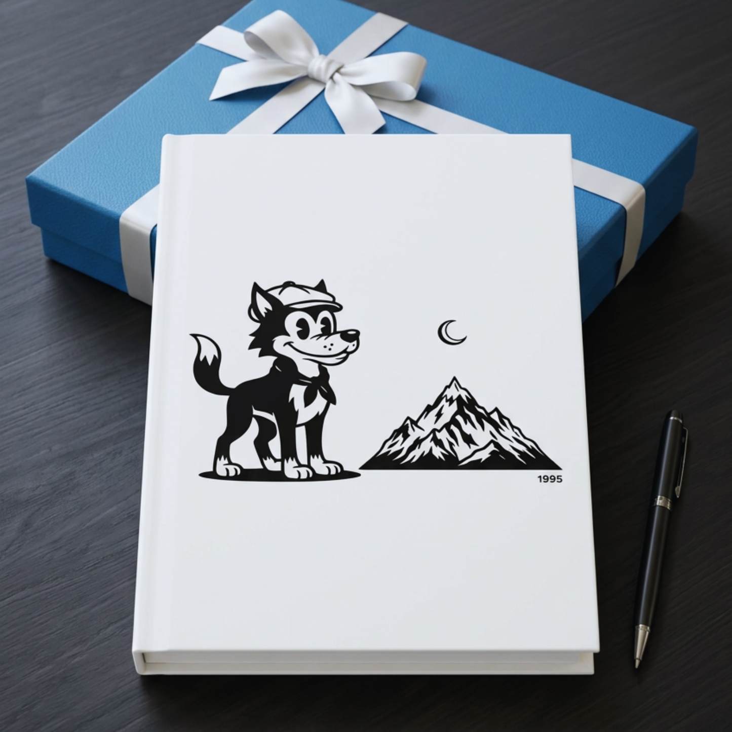 Retro Wolf Hardcover Journal (Blank Pages) | Vintage Cartoon Notebook for Writing, Ideas & Creative Expression