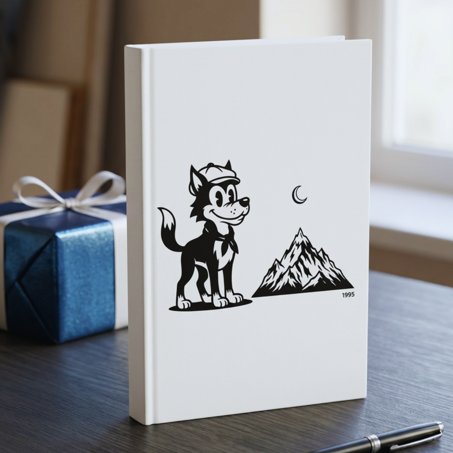 Retro Wolf Hardcover Journal (Blank Pages) | Vintage Cartoon Notebook for Writing, Ideas & Creative Expression