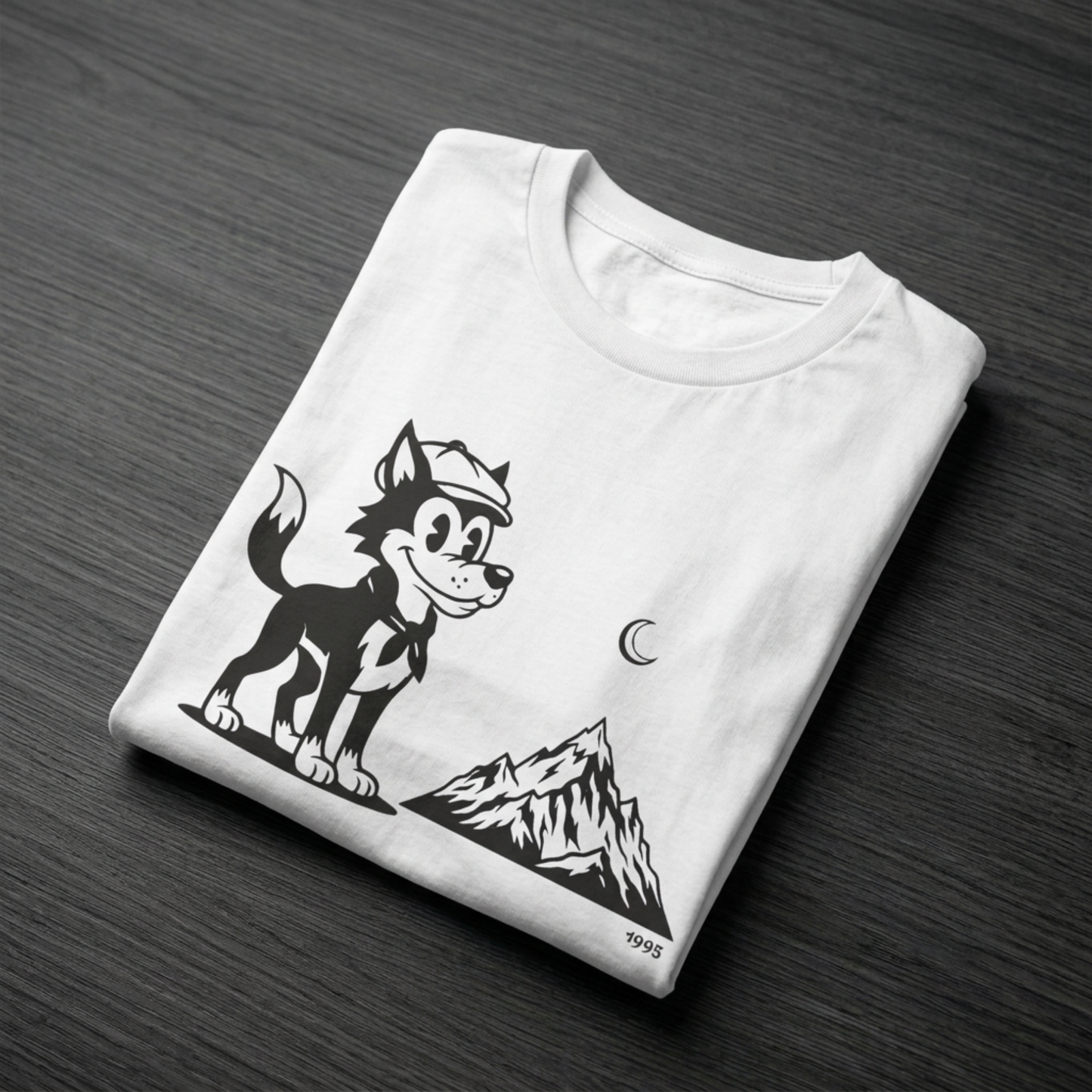 Retro Wolf Graphic T-Shirt | Unisex 90s Cartoon Streetwear & Indie Aesthetic Tee