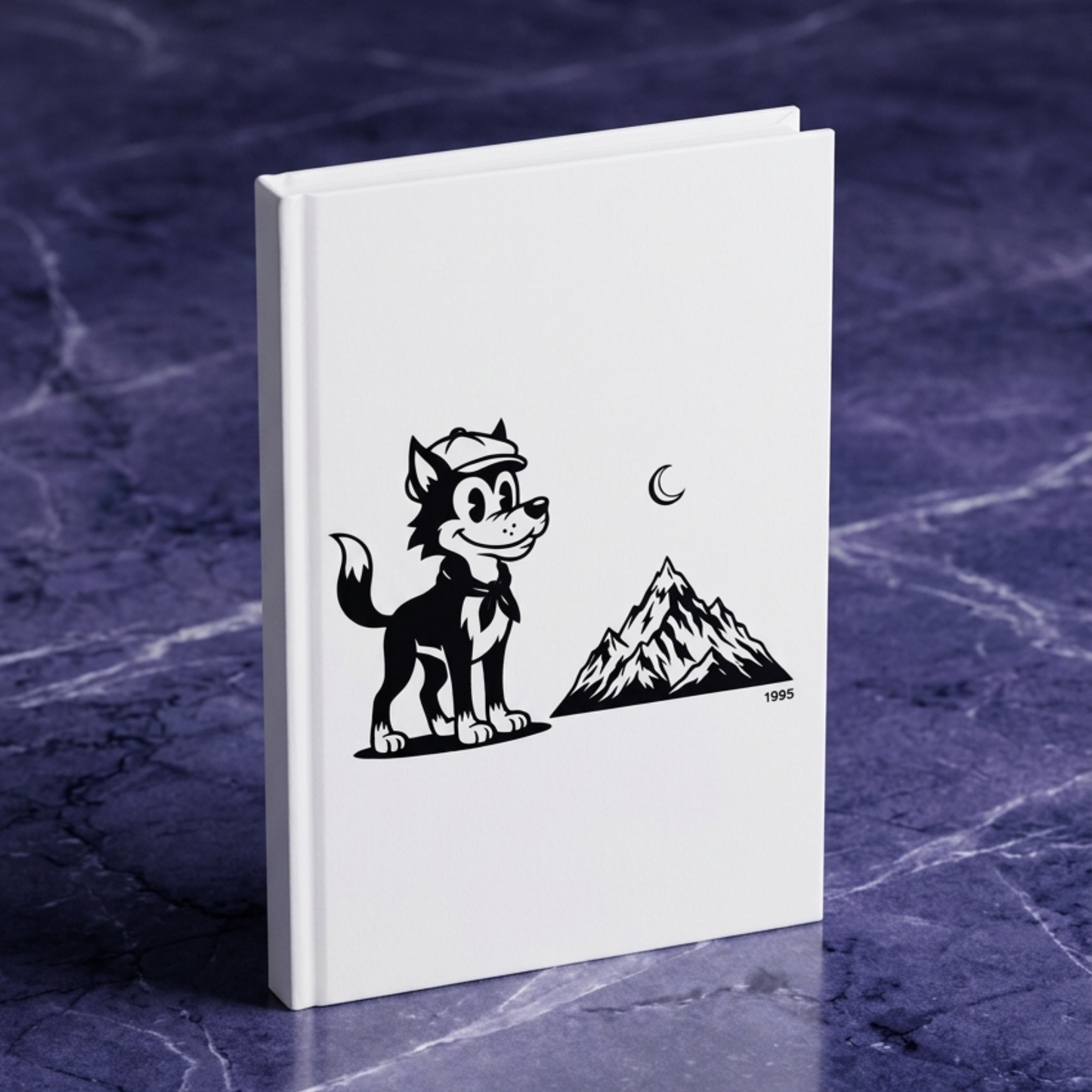 Retro Wolf Hardcover Journal (Blank Pages) | Vintage Cartoon Notebook for Writing, Ideas & Creative Expression