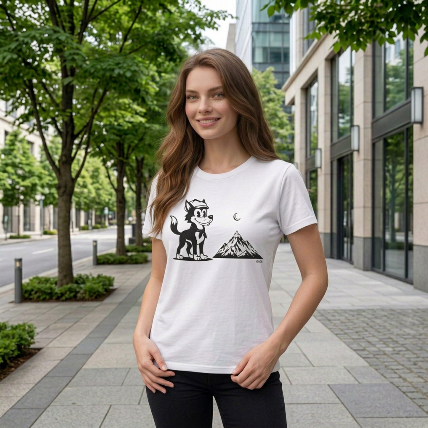 Retro Wolf Graphic T-Shirt | Unisex 90s Cartoon Streetwear & Indie Aesthetic Tee