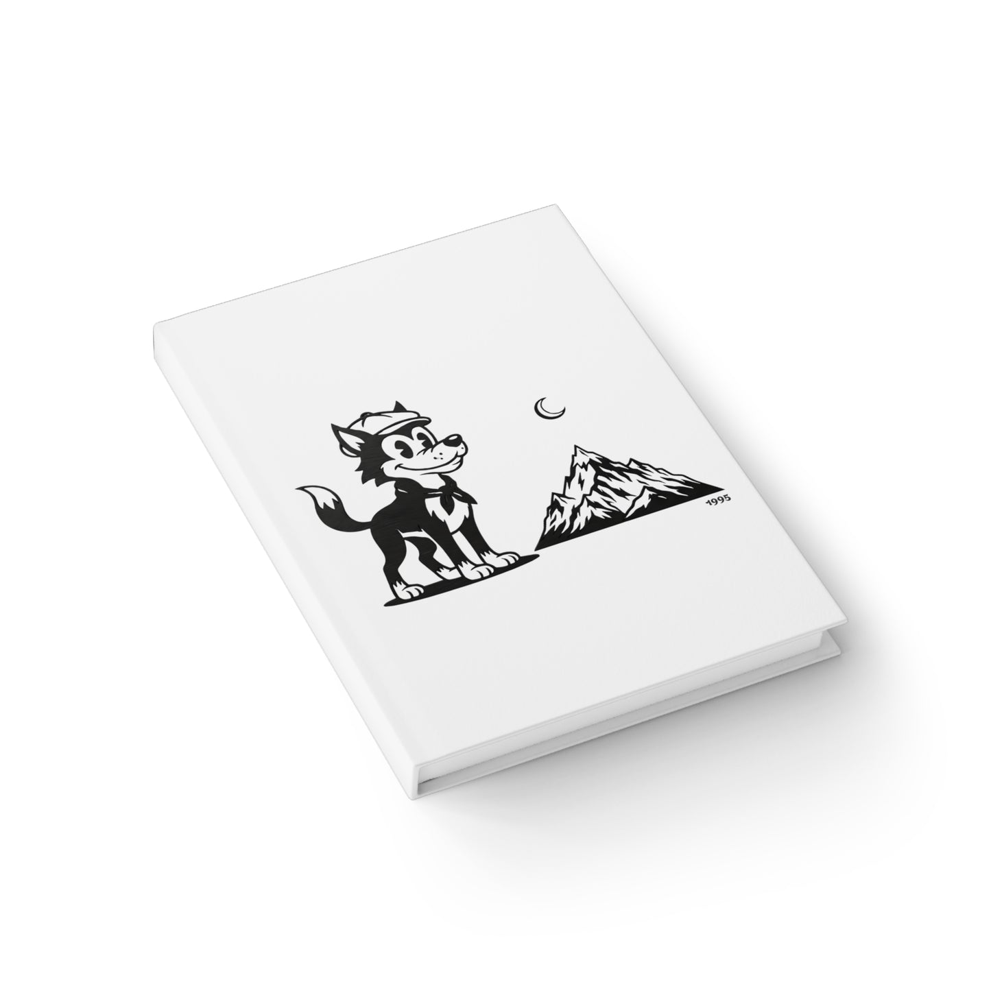Retro Wolf Hardcover Journal (Blank Pages) | Vintage Cartoon Notebook for Writing, Ideas & Creative Expression