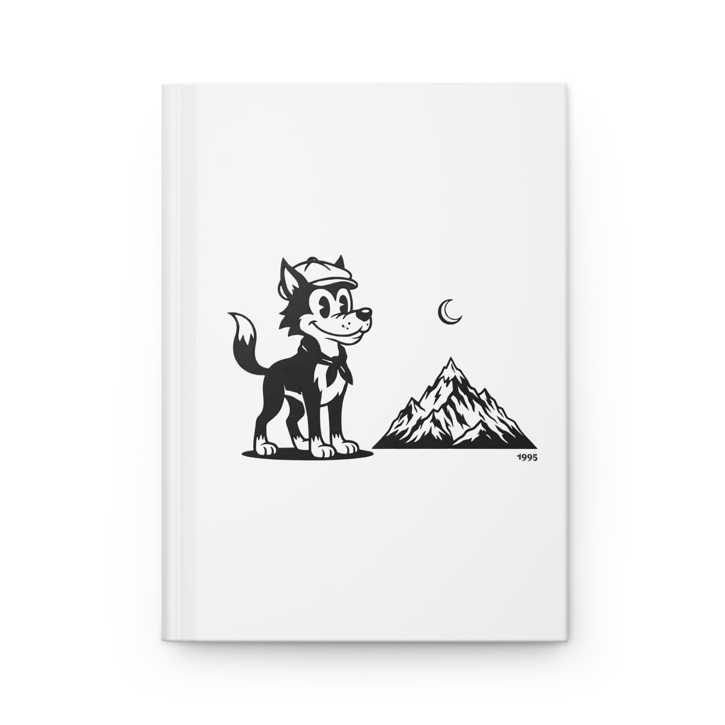 Retro Wolf Hardcover Journal (Lined Pages) | Vintage Cartoon Notebook for Writing & Journaling