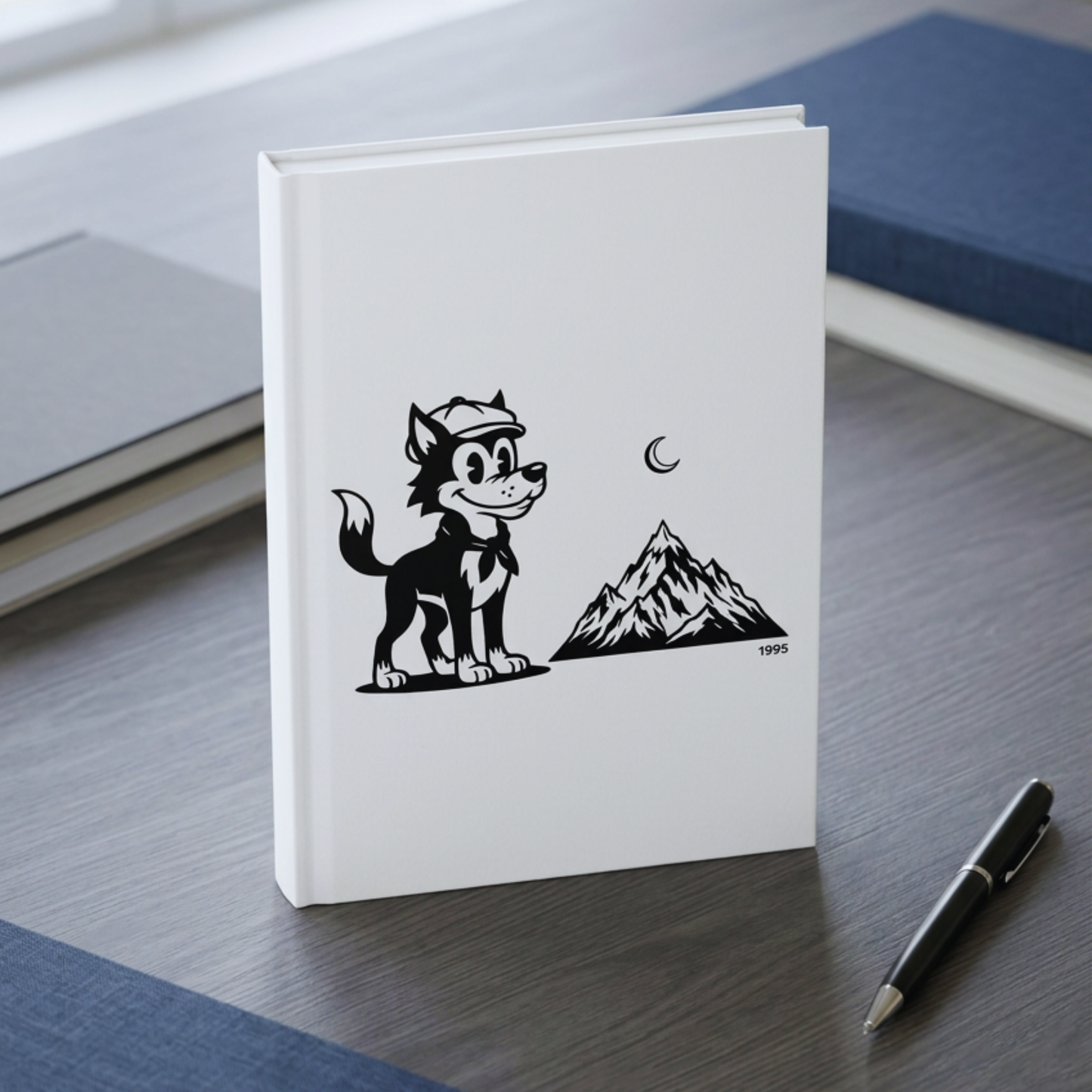 Retro Wolf Hardcover Journal (Blank Pages) | Vintage Cartoon Notebook for Writing, Ideas & Creative Expression