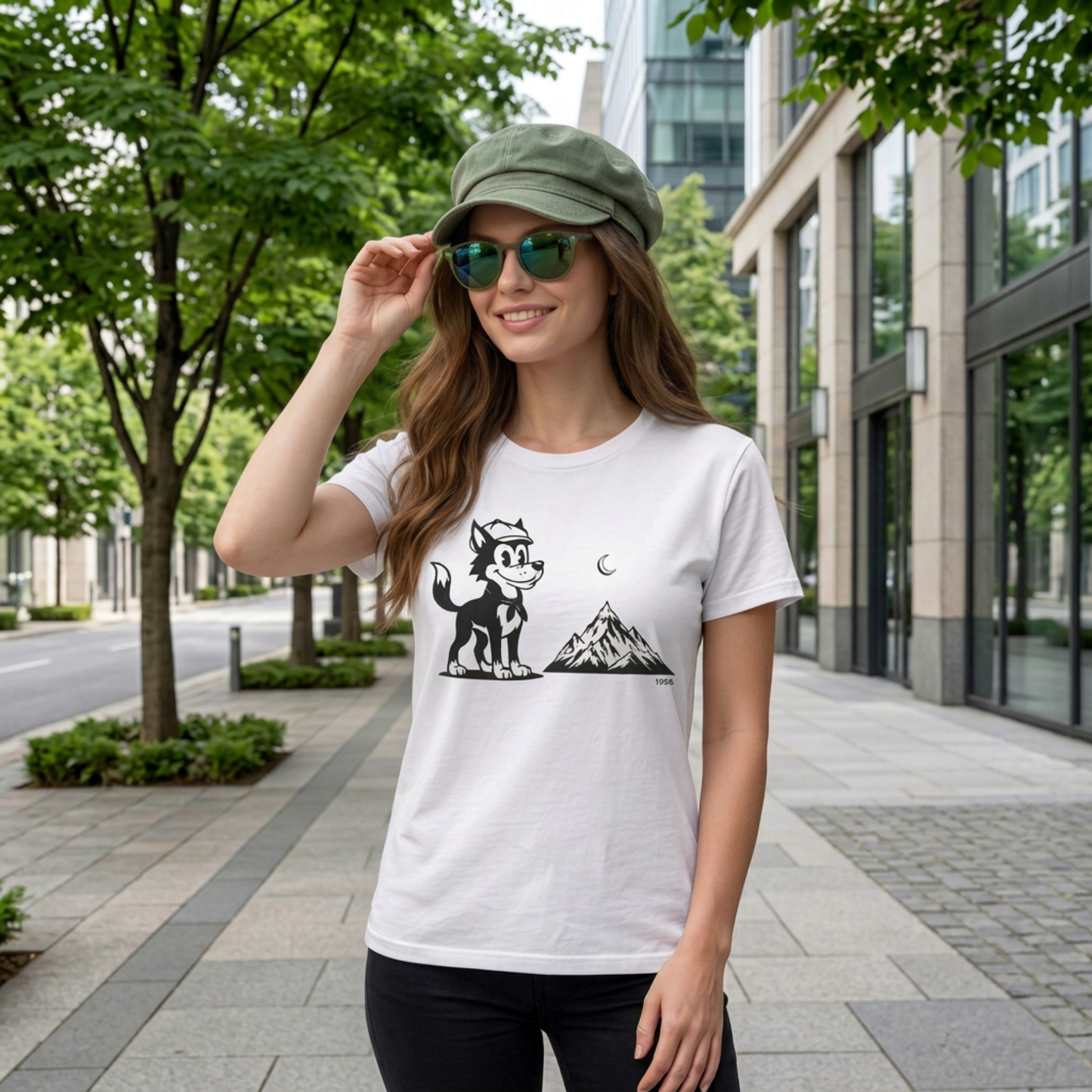 Retro Wolf Graphic T-Shirt | Unisex 90s Cartoon Streetwear & Indie Aesthetic Tee