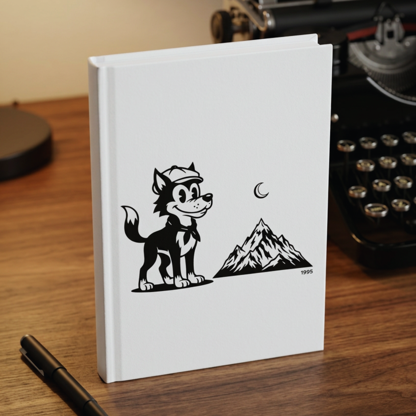 Retro Wolf Hardcover Journal (Blank Pages) | Vintage Cartoon Notebook for Writing, Ideas & Creative Expression
