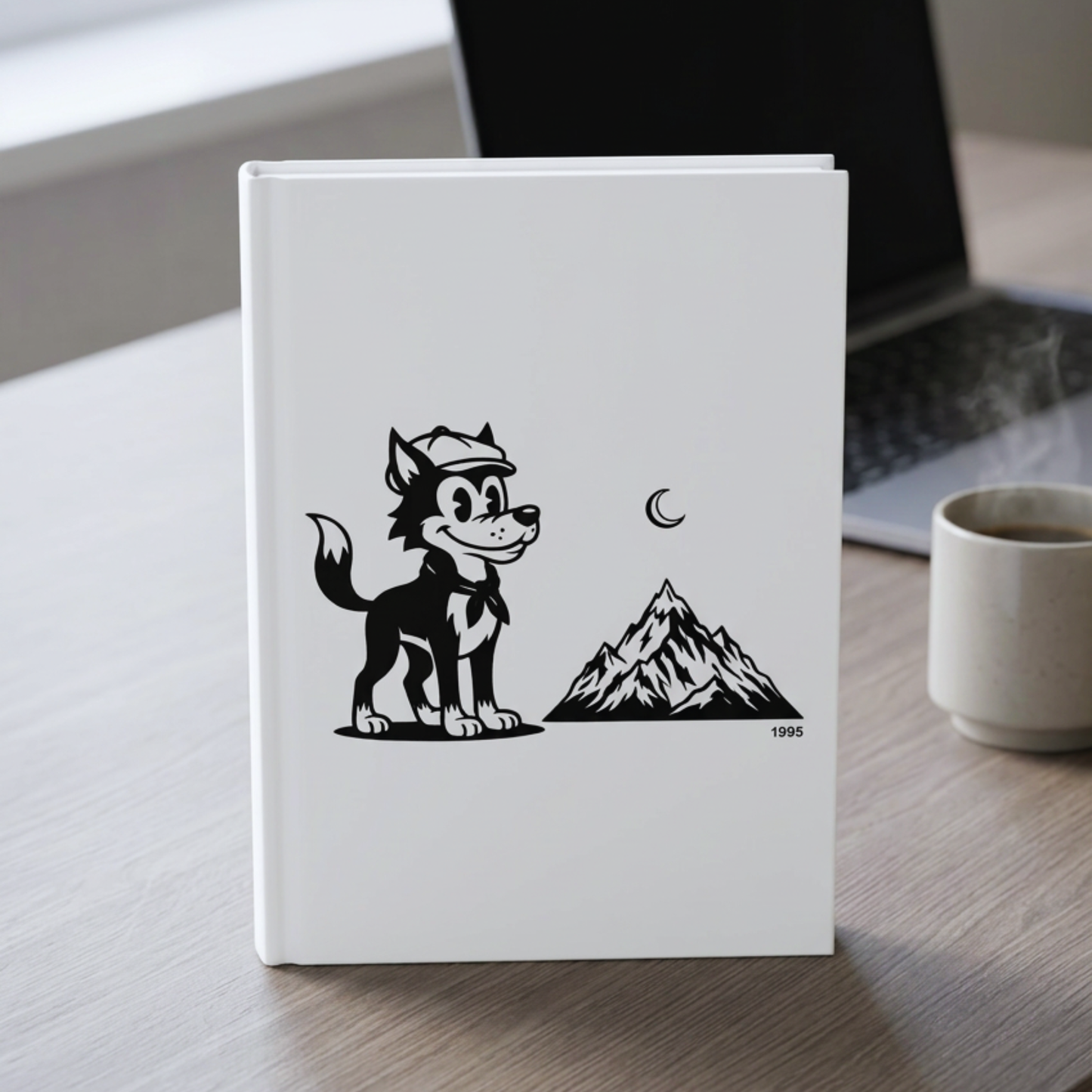 Retro Wolf Hardcover Journal (Blank Pages) | Vintage Cartoon Notebook for Writing, Ideas & Creative Expression
