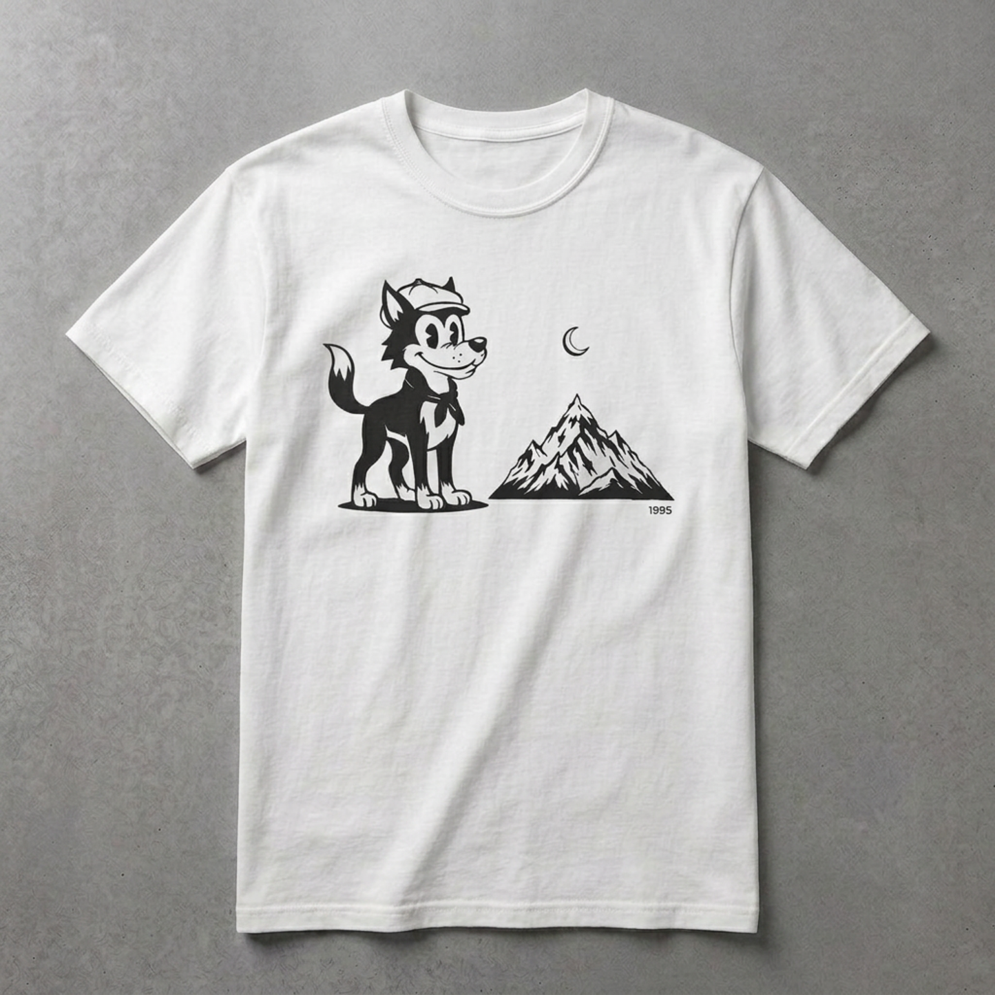 Retro Wolf Graphic T-Shirt | Unisex 90s Cartoon Streetwear & Indie Aesthetic Tee