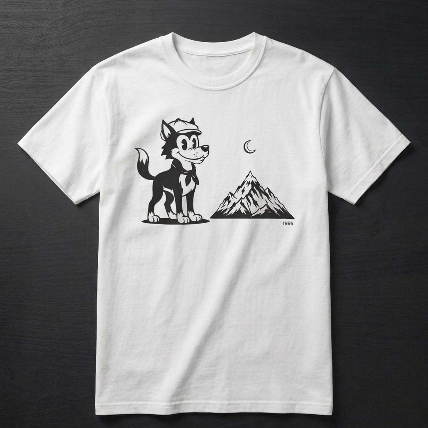 Retro Wolf Graphic T-Shirt | Unisex 90s Cartoon Streetwear & Indie Aesthetic Tee