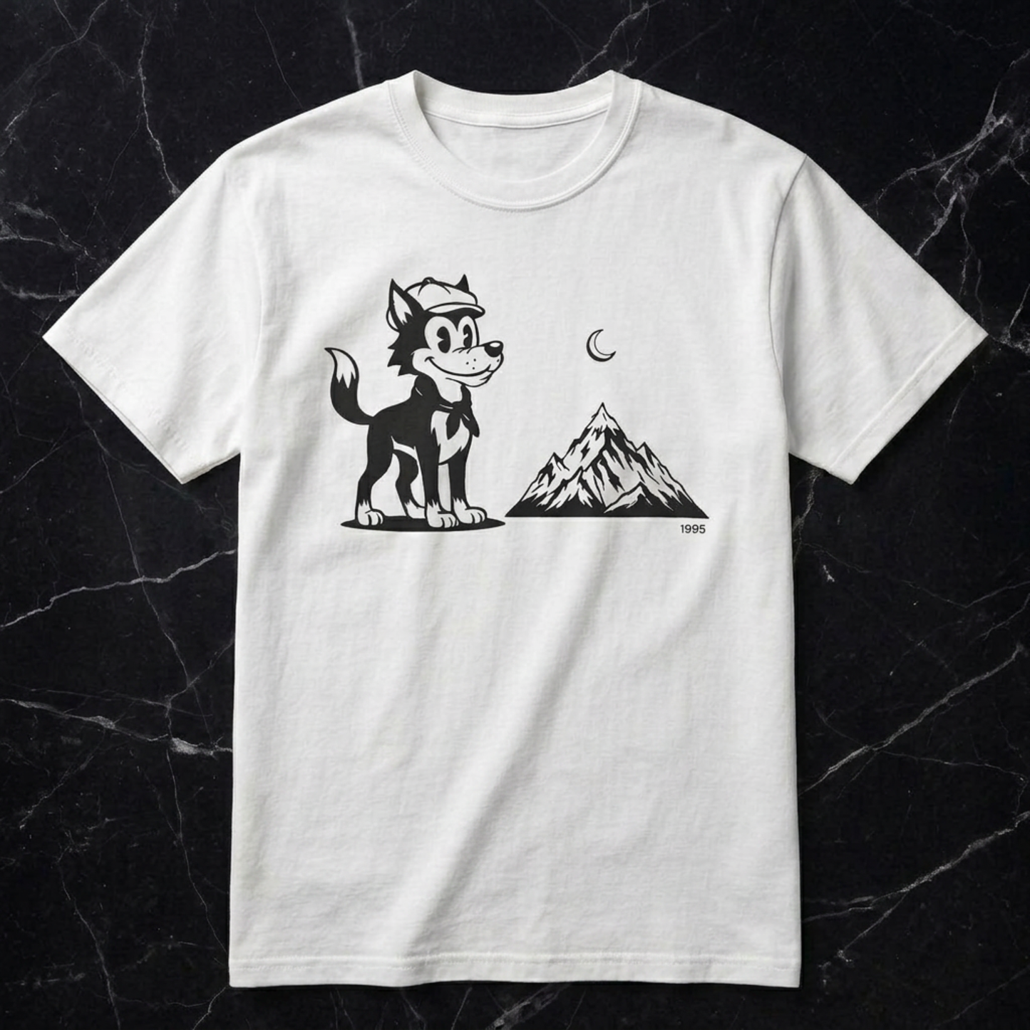 Retro Wolf Graphic T-Shirt | Unisex 90s Cartoon Streetwear & Indie Aesthetic Tee